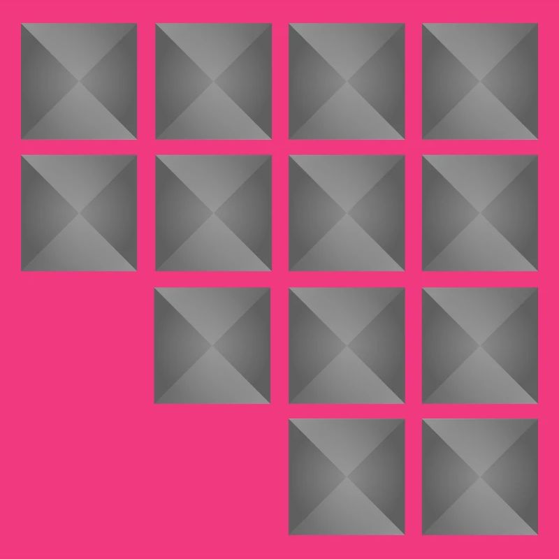 Minimalist Geometric Square Stud Pattern