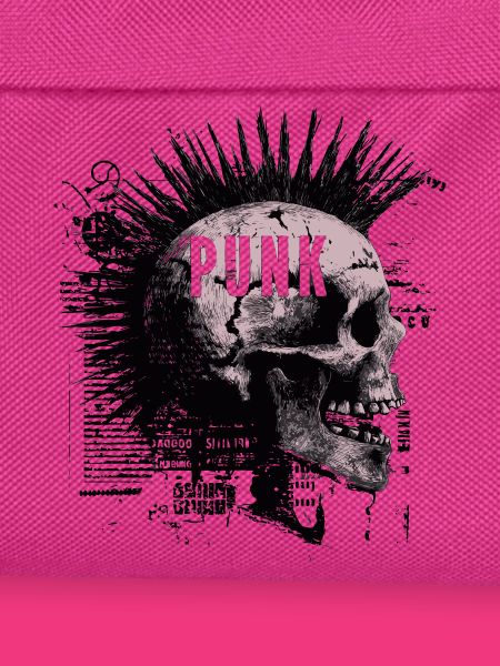 Punkrock Mohawk Schädel