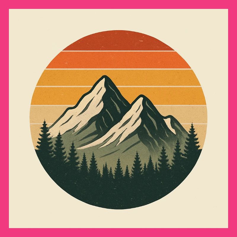 Sunset Summit Retro Circle