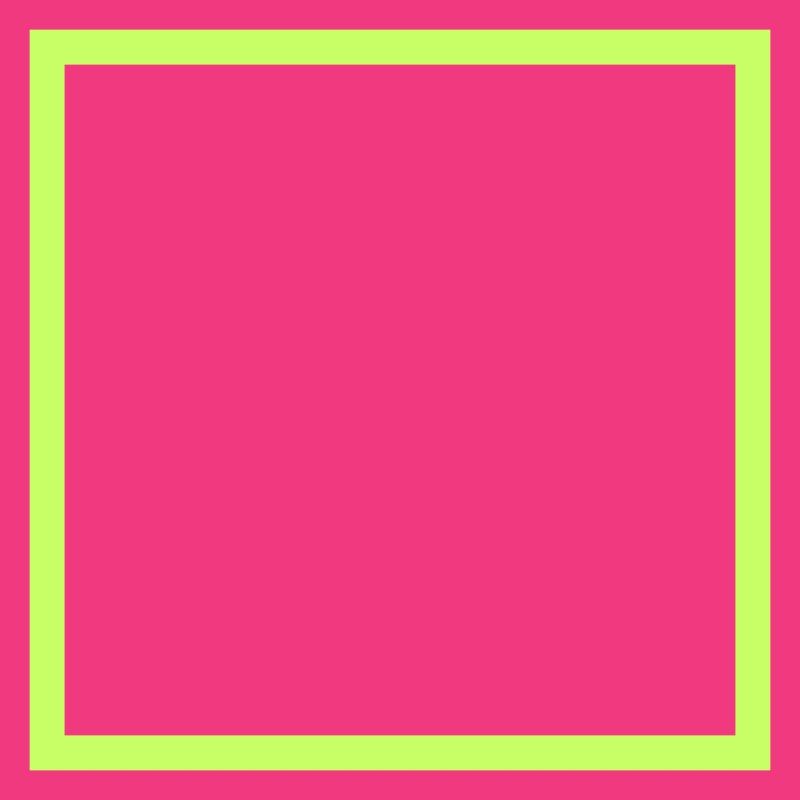 Black square with neon frame