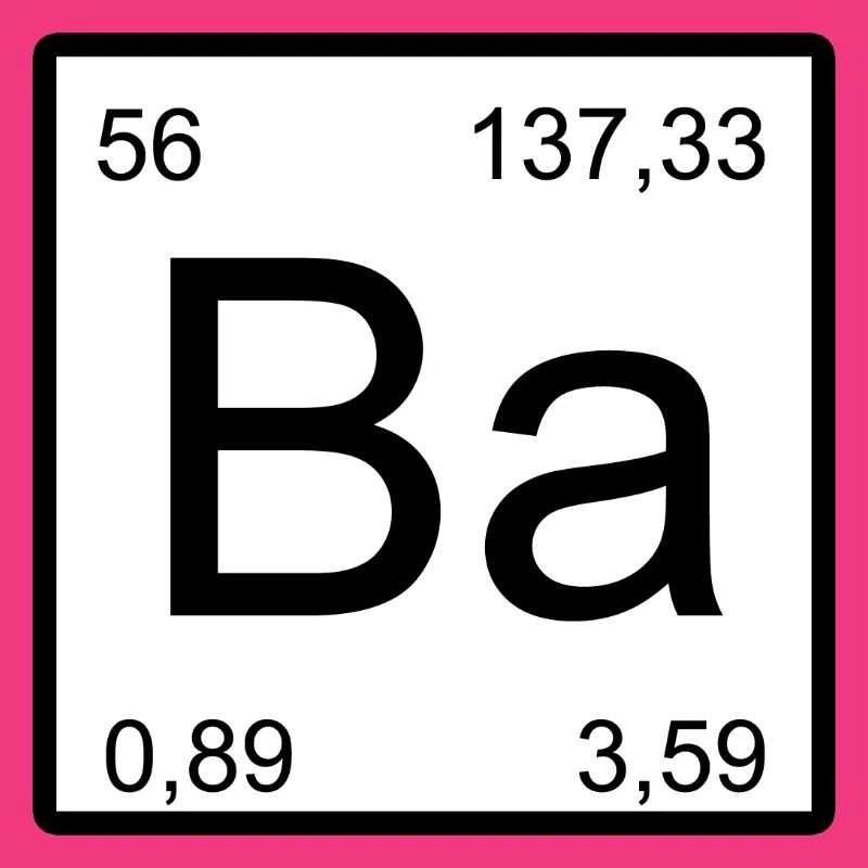 Conception de style Ba Baryum Element