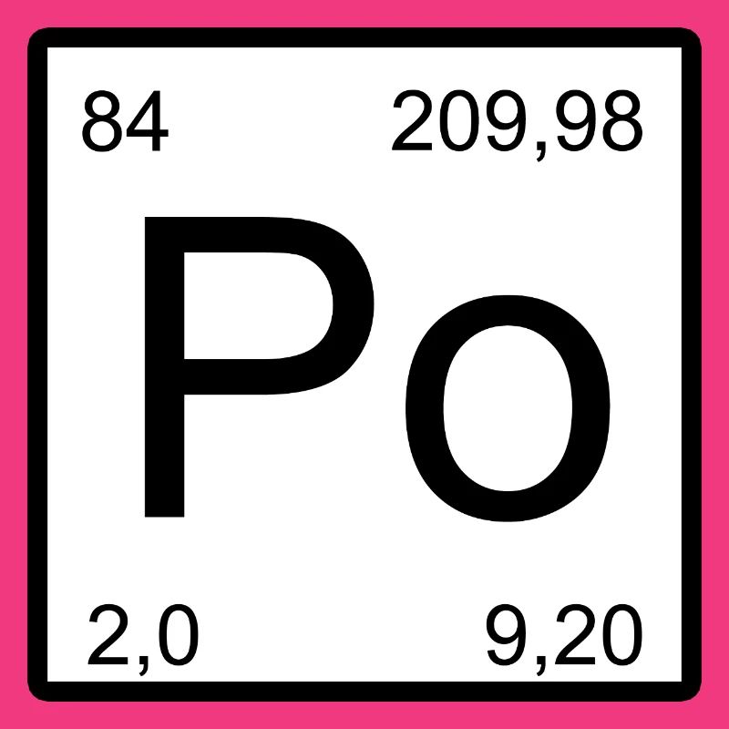 Tableau de la période de conception des éléments Po en polonium