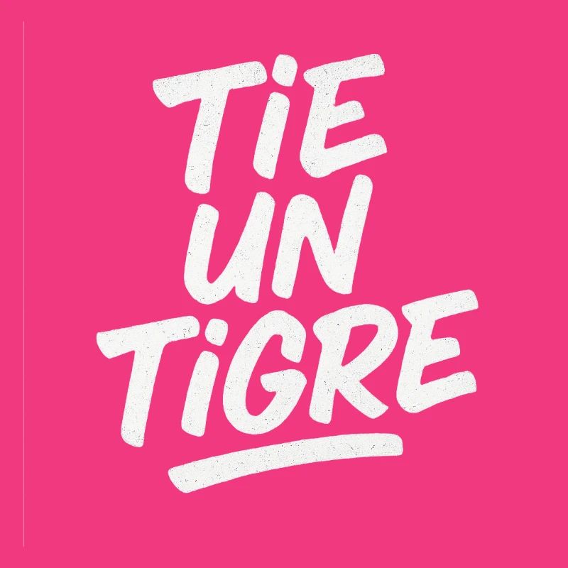 TIE A TIGER — Texturierter weißer Tippfehler
