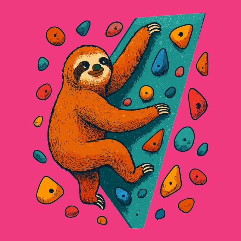 Bouldering Sloth Climbing Boulder Climber