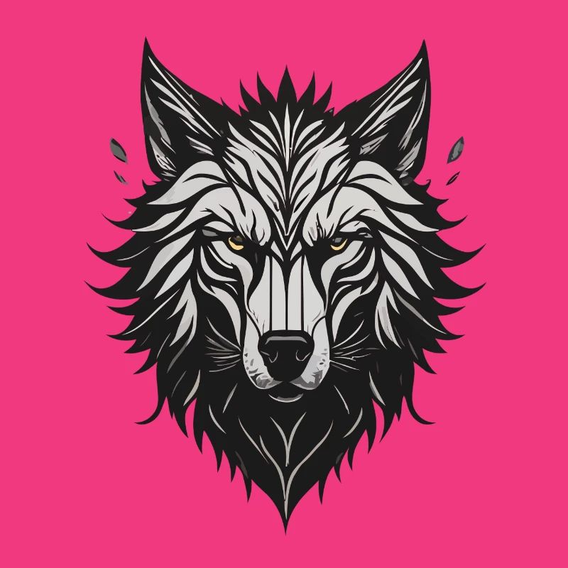 Night Stylized Wolf