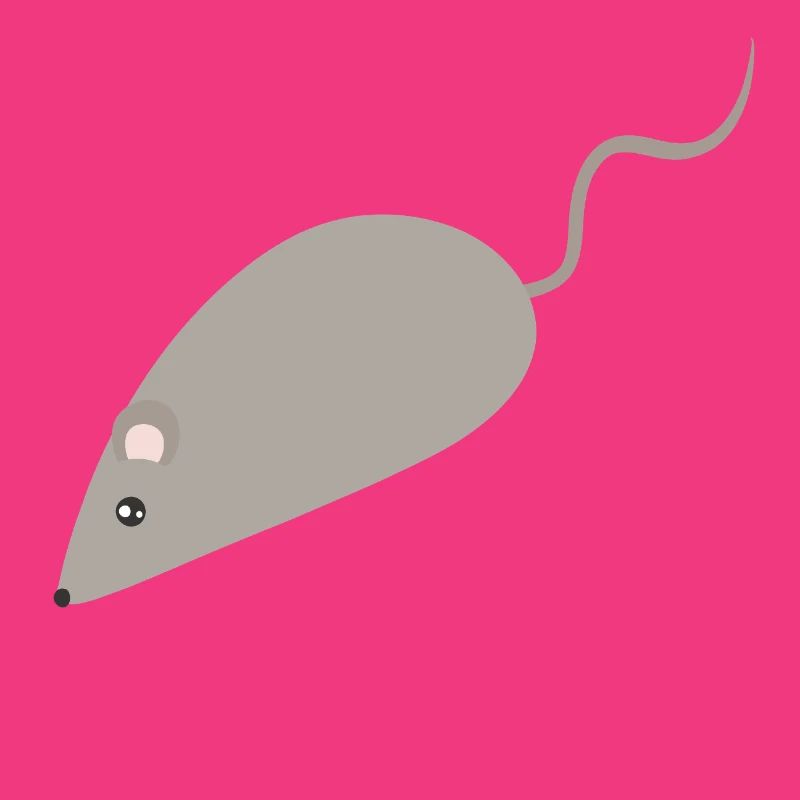 Grey Mouse Minimalist Sketch