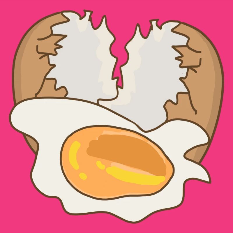 Mirror with eggshell