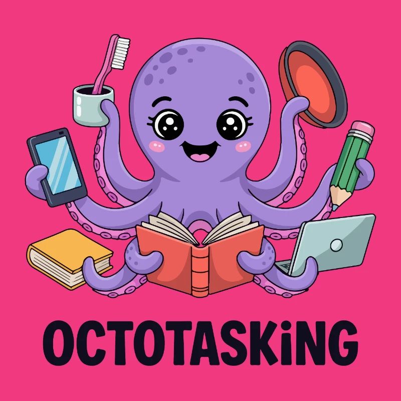 Octotasking Krake im Multitasking Modus