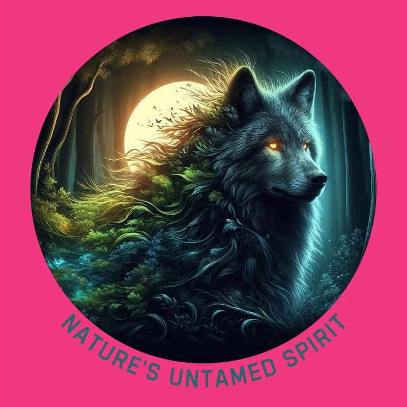 Der Wolf im Nachtwald