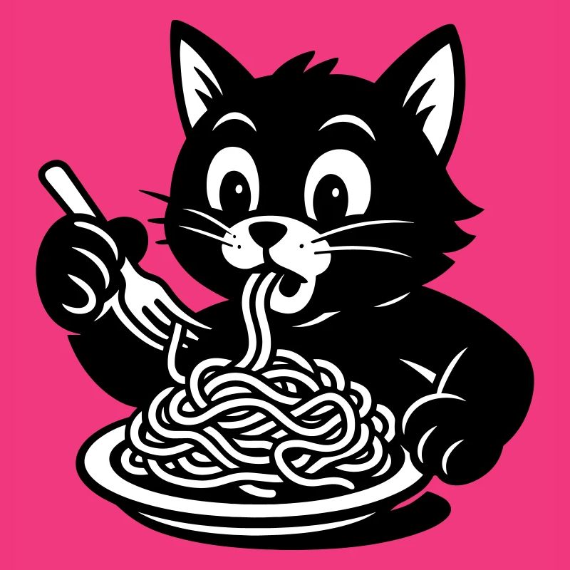 Cat Eats Spaghetti Meme