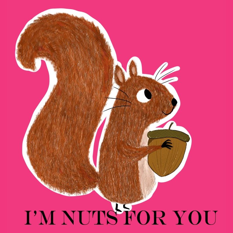 Eichhörnchen mit Eichel