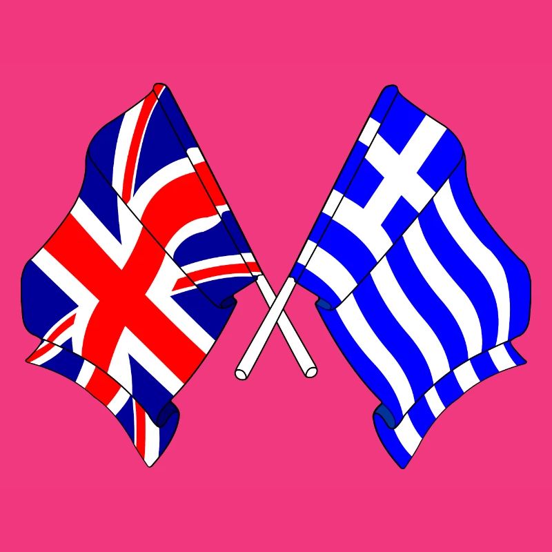 Drapeau Angleterre, drapeau Grèce