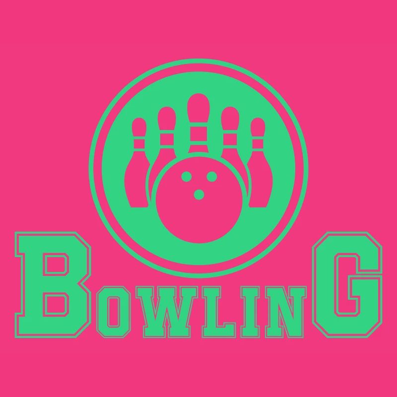 Conception de main de bowling rétro