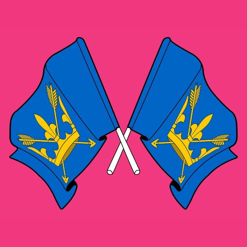 Drapeaux du Suffolk croisés