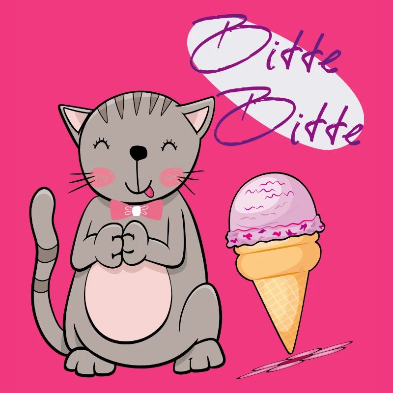 Katze mit Eistüte