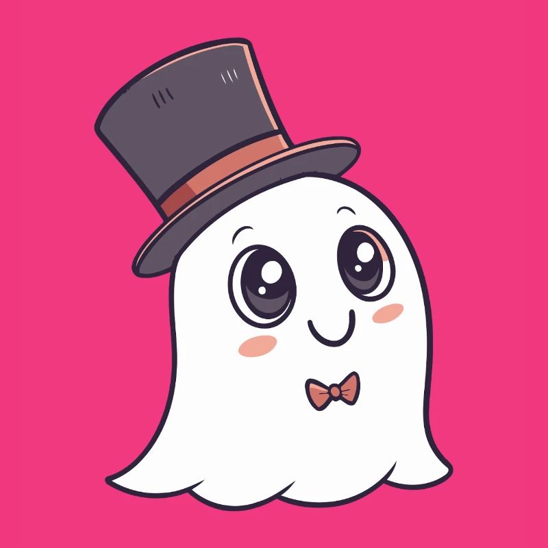 Chic Ghost Hat and Bow
