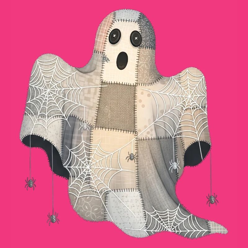 Patchwork Geist mit Spinnennetzen