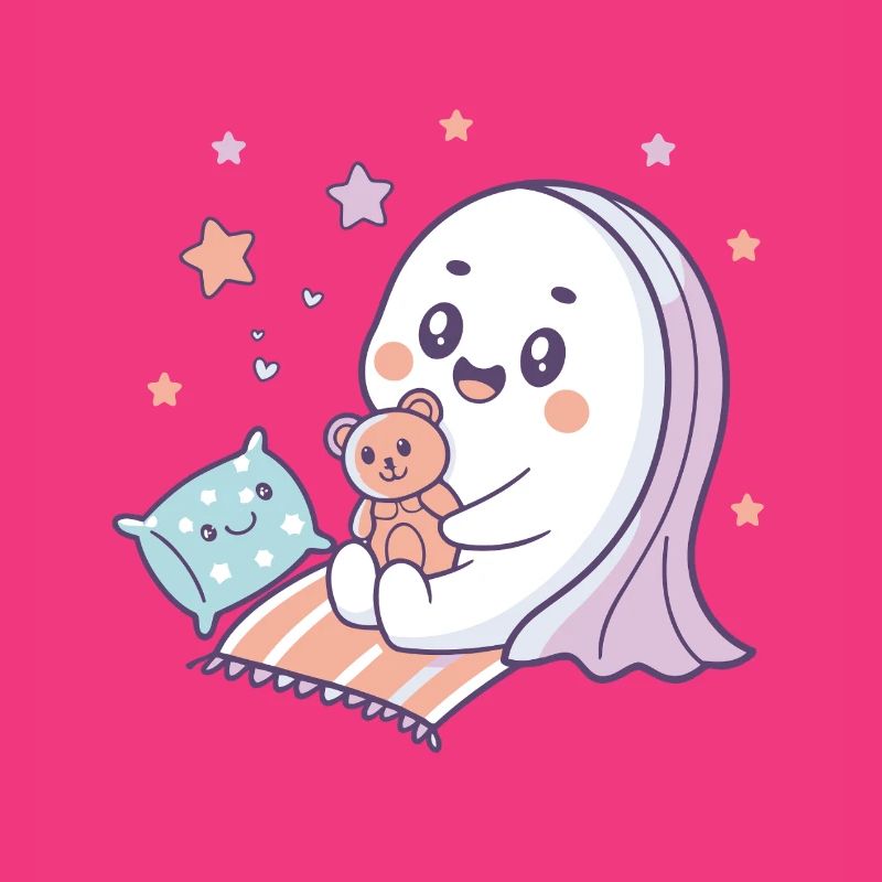 Kawaii Ghost Starry Night
