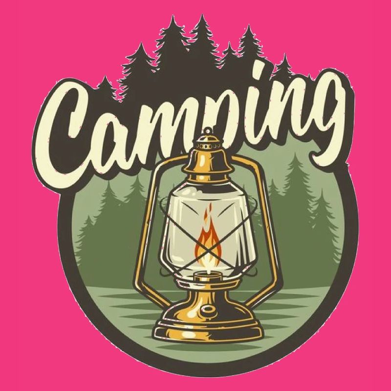 Lanterne de camping dans la forêt