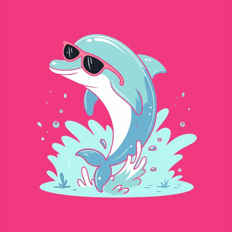 Dolphin Summer Pink Glasses