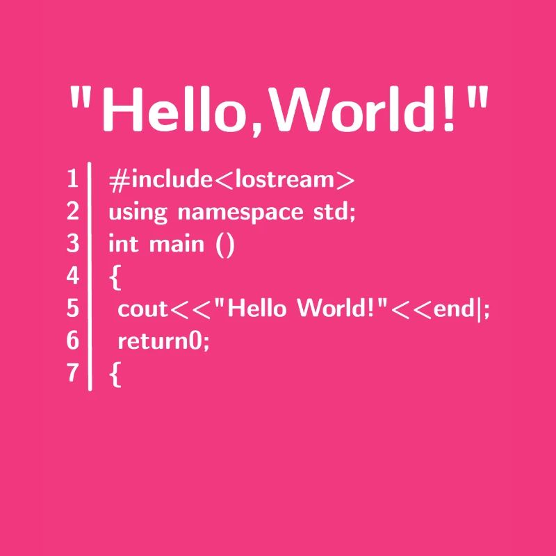 Hello Welt Programm - Programmierer T-Shirt