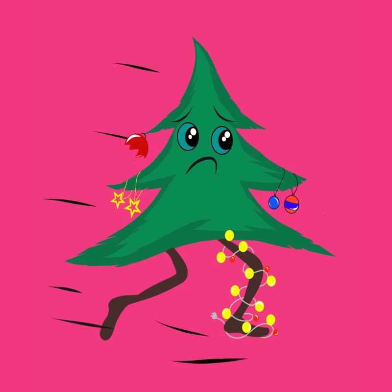 Arbre de Noël en cours d'exécution