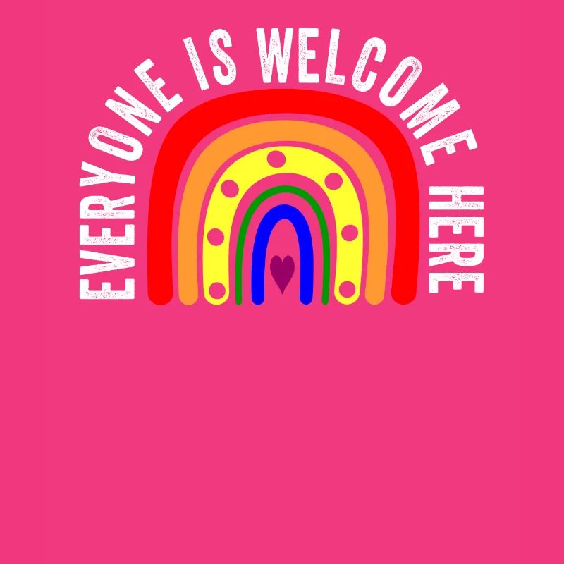 UNITY DAY Everyone is Welcome Here Boho Rainbow