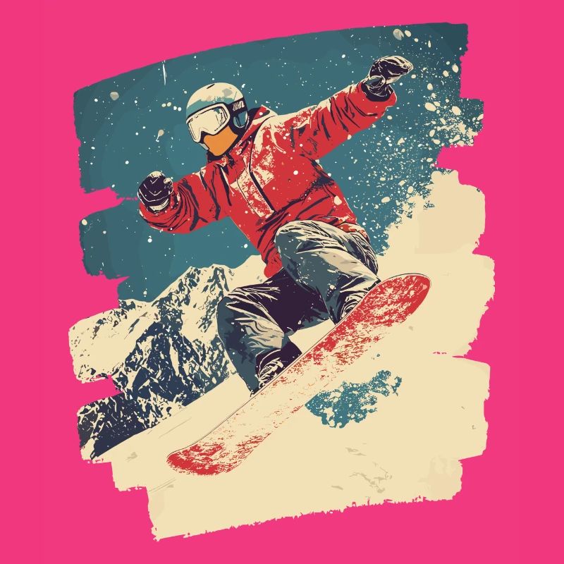 Snowboarder Pulverschnee