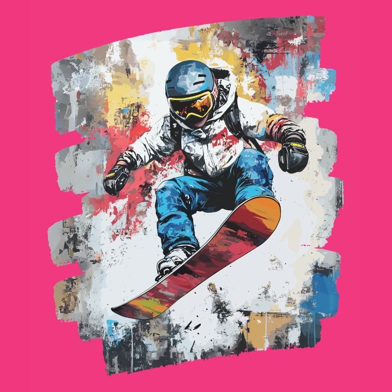 Snowboarder Pulverschnee