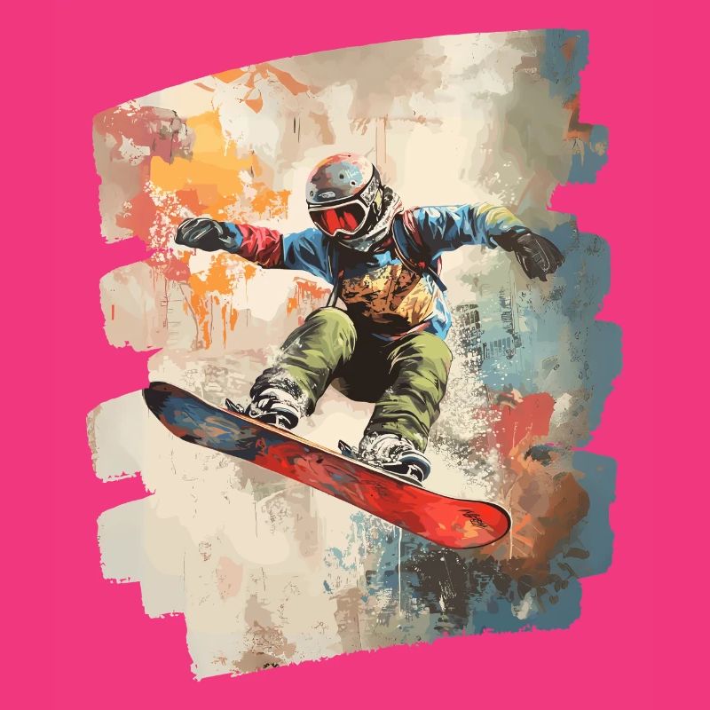 Snowboarder Pulverschnee