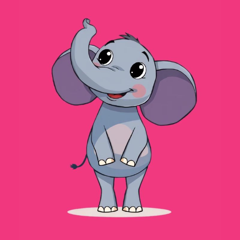 Cute Elephant Graphic Design