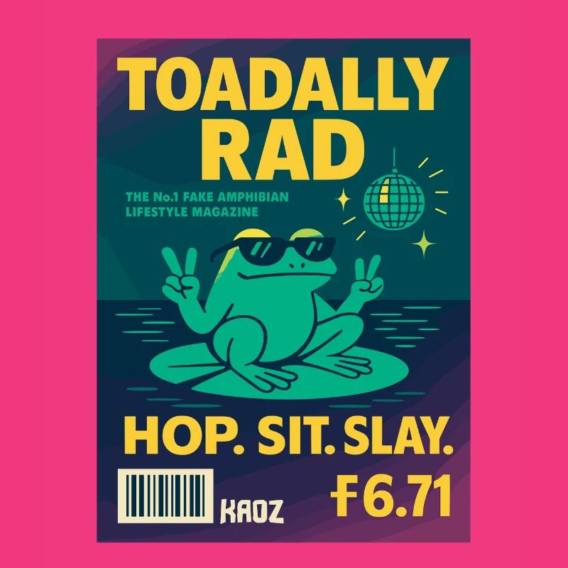 Toadally Rad Disco Frog Magazine