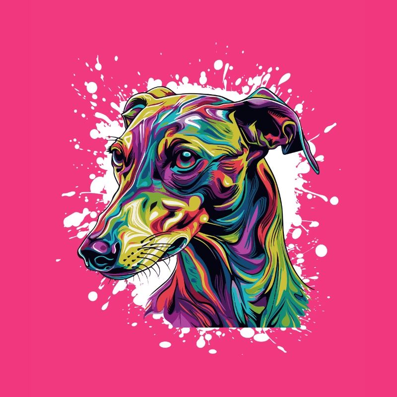 Farbexplosion Hund Portrait