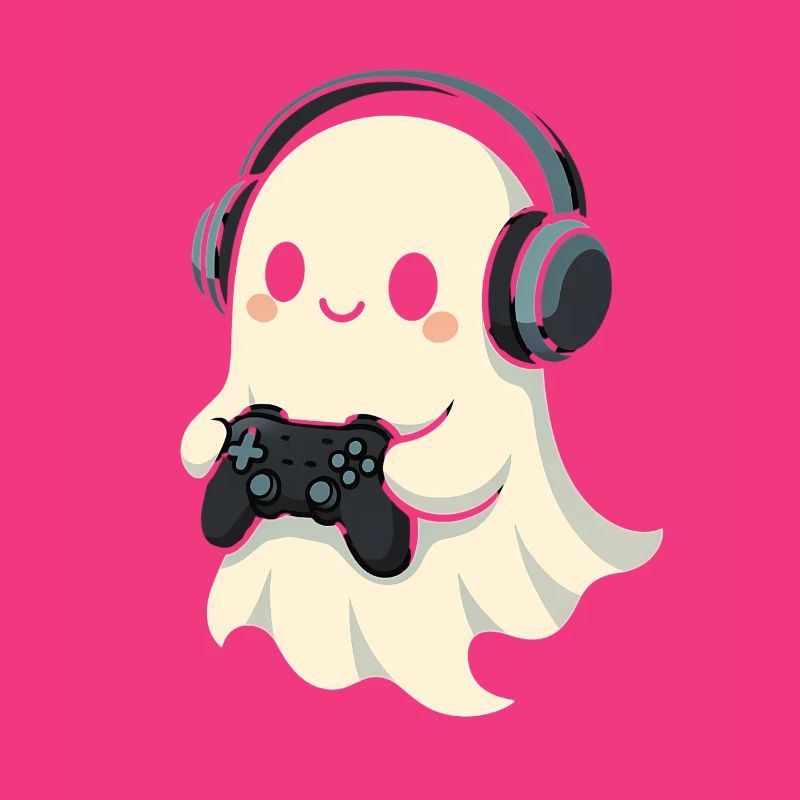 Geist mit Kopfhörer Spielcontroller