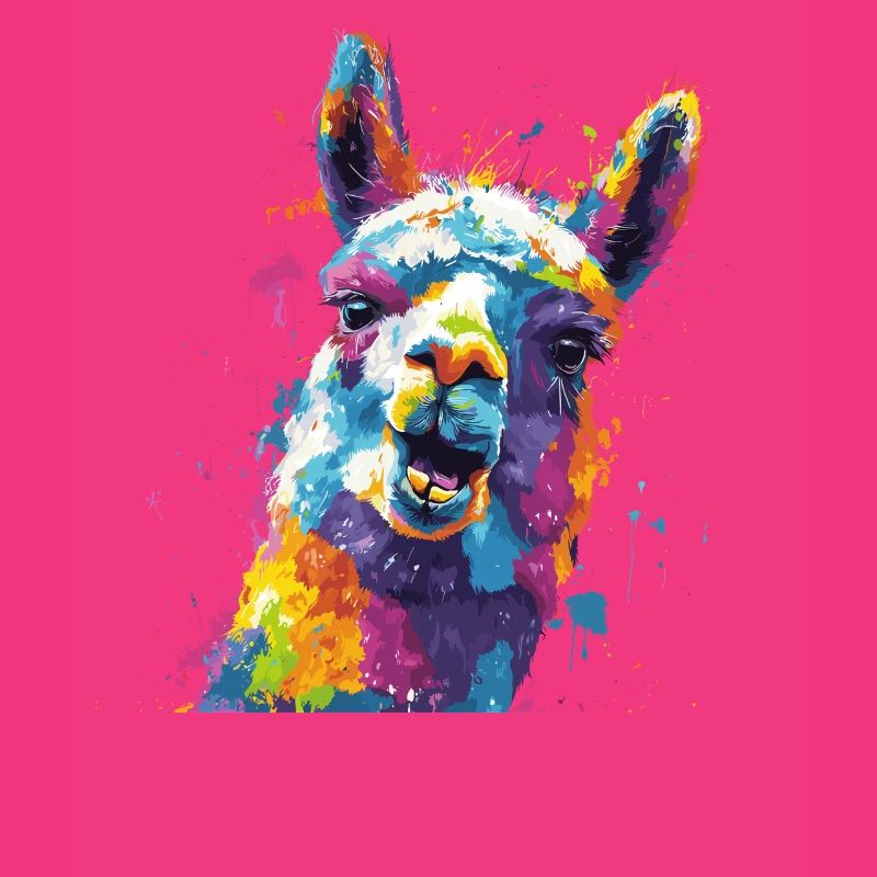 Llama Farbexplosion