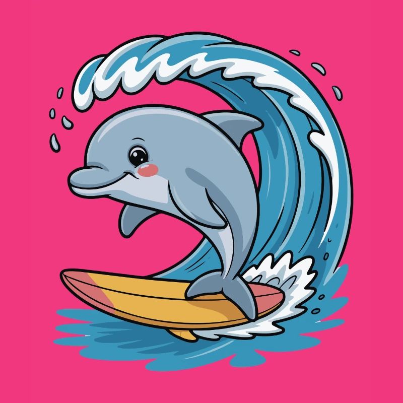Dolphin Surfer on Wave Magic