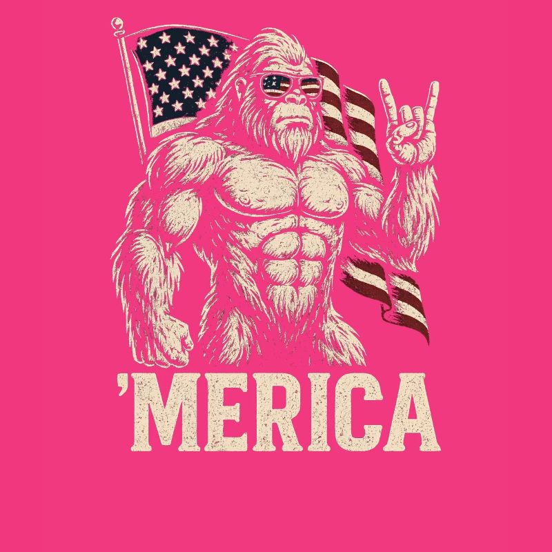 America Bigfoot Drôle 4 juillet Bigfoot Ameri