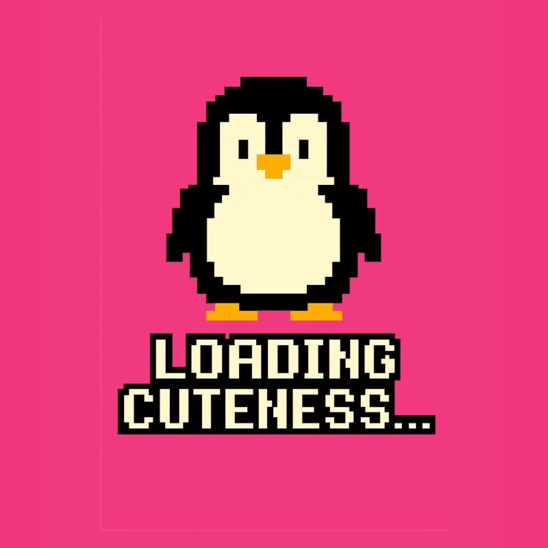 Mignonnerie de Pixel Penguin Charging