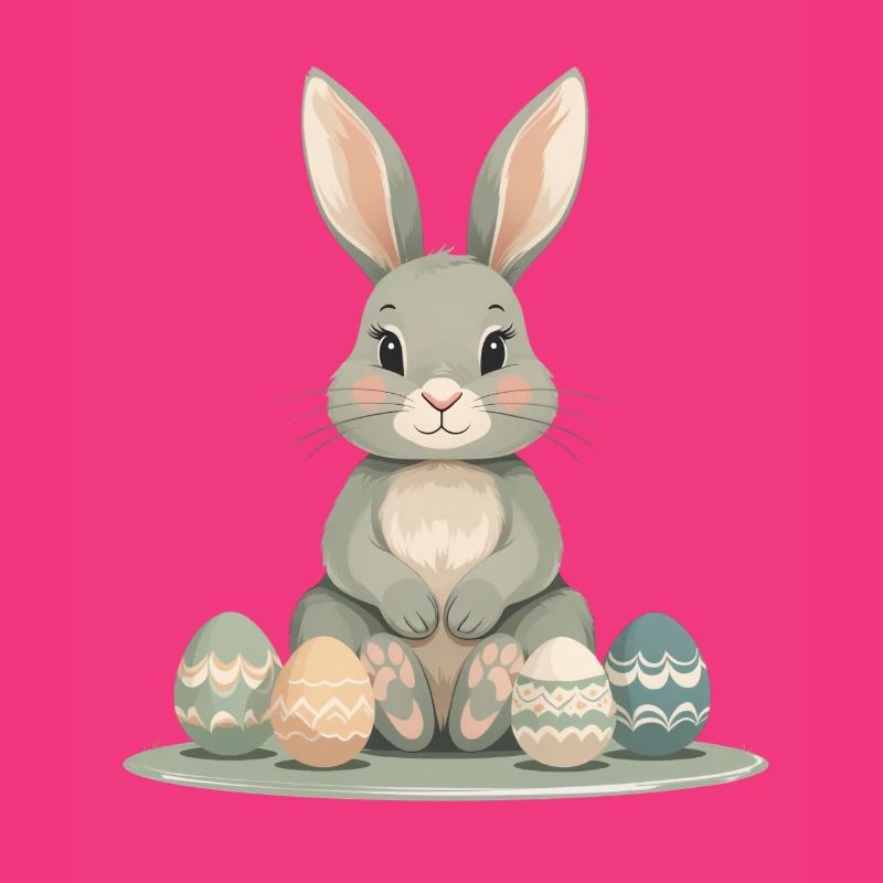 Pastel Bunny Easter Eggs