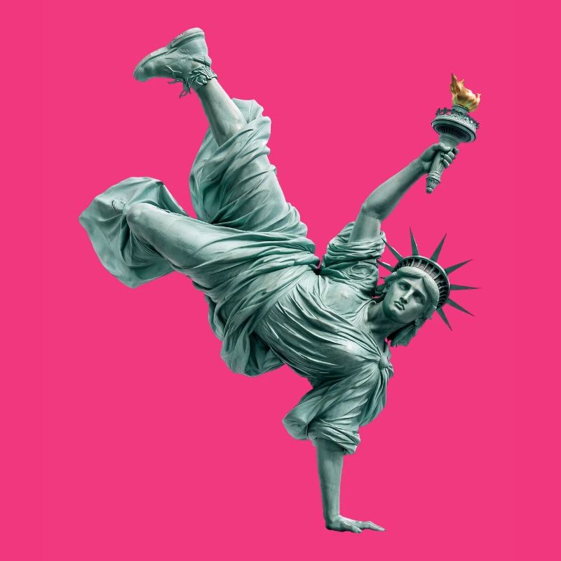 Freiheitsstatue Breakdancing