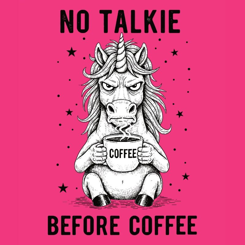 Pas de conversation devant une licorne amoureuse du café