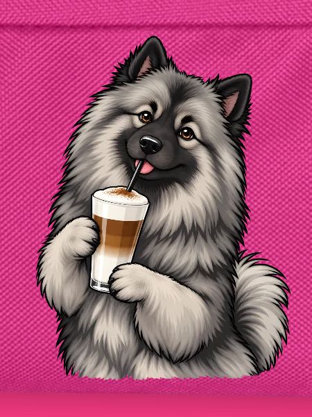 Wolfsspitz mit Latte Macchiato