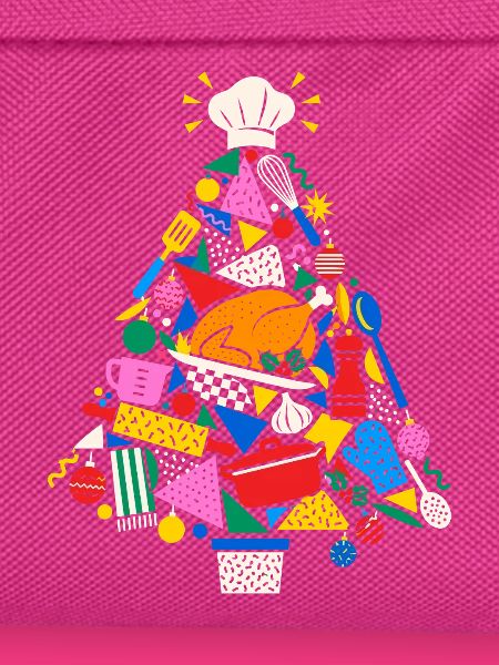 Kochkunst Weihnachtsbaum Collage