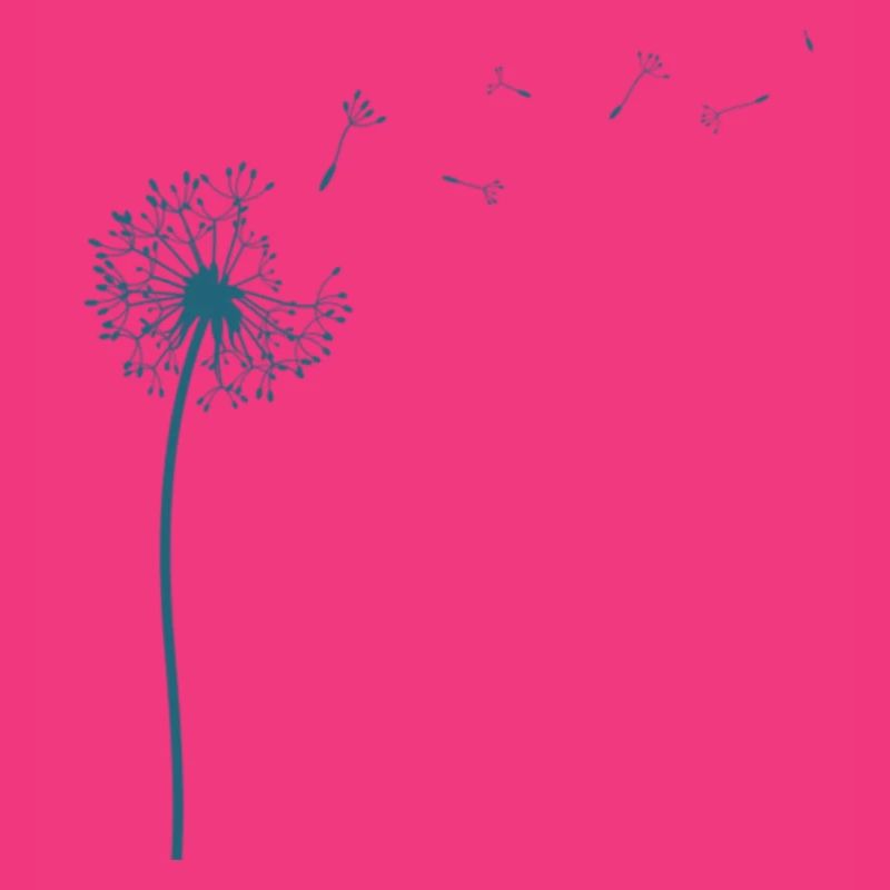 Feather-light dandelion with dandelions