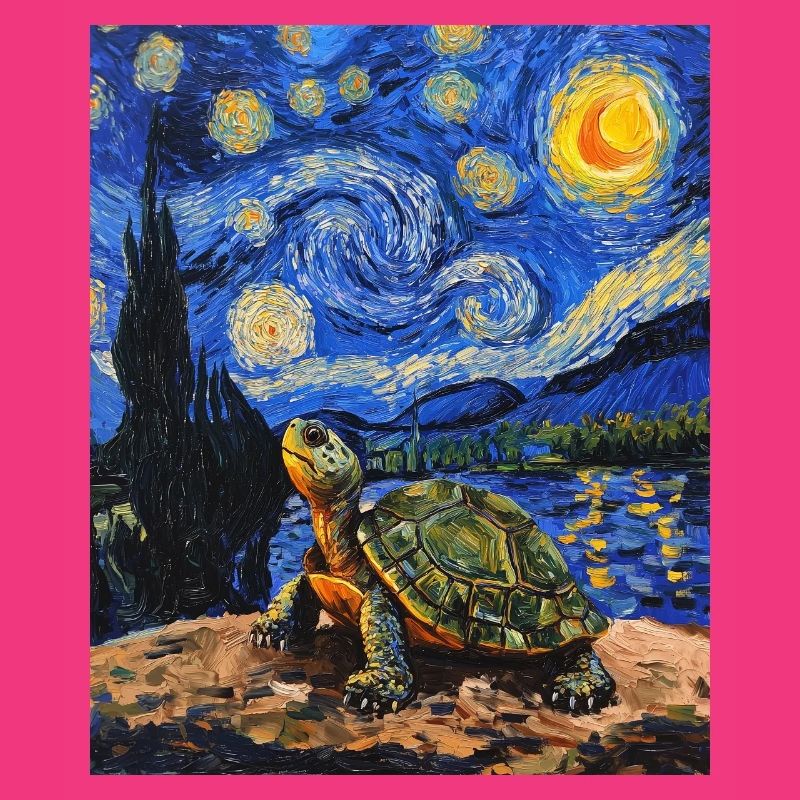 Turtle Van Gogh Style