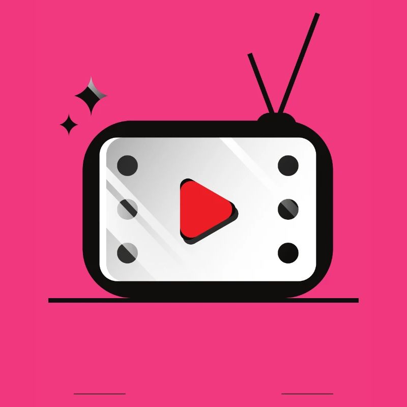 Retro TV Play Button Pattern