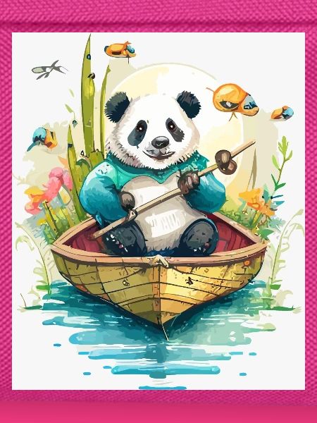 Panda-Ruderboot in Blüte