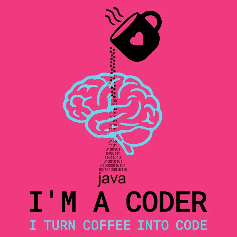 Coder T-Shirt: Coffee into Code – Nerdy Programmie