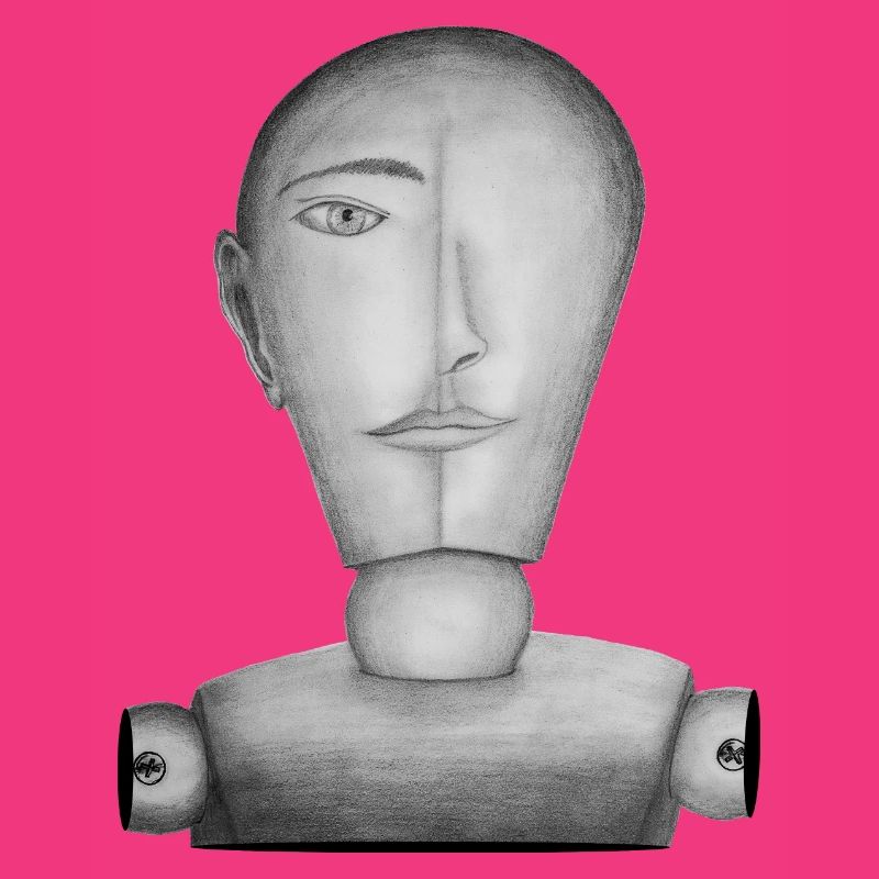 Drawing doll drawn