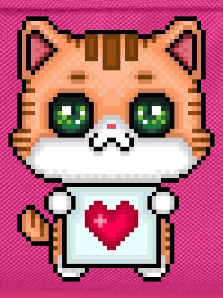 Pixelliebendes Kätzchen